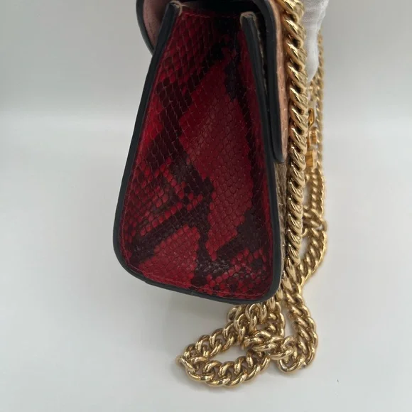Gucci padlock Pink Python Crossbody with Gold Chain❤️ - Picture 7 of 8